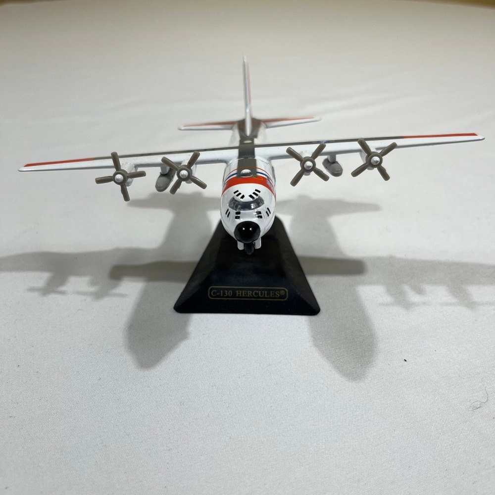 C-130 Hercules Model Airplane US Coast Guard White Diecast USCG 6"